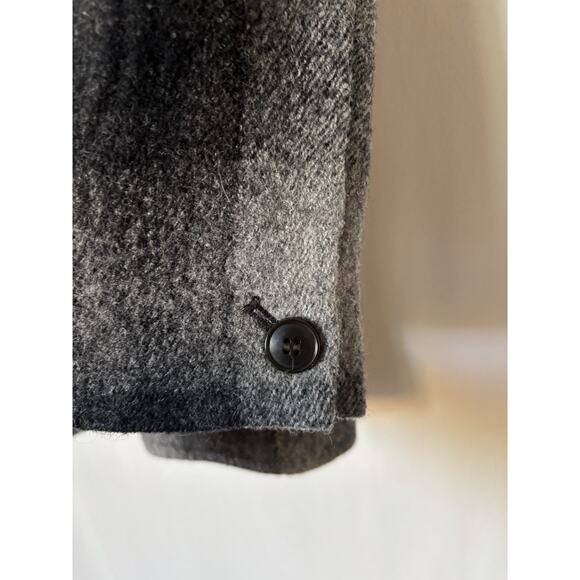 Madewell Dorset Blazer Jacket XL Plaid Check Buffalo Black White Wool Oversized - Picture 5 of 15